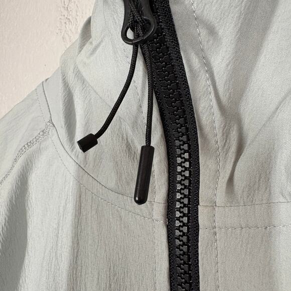 HTFU Track Jacket Full Zip Athletic Sport Silver Gray Pockets Hoodie Hood - XL - Picture 5 of 6